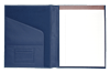 indigo blue leather padfolio